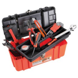 Caja De Plástico Con 33 Piezas ALYCO ORANGE - Caja herramientas con herramientas - Alyco Orange