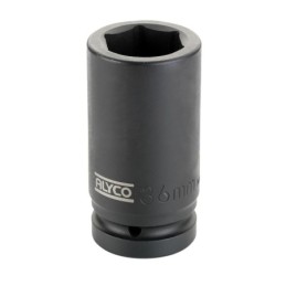 Llave de vaso de impacto con boca hexagonal y cuadradillo 1”, serie larga Alyco - Llave vaso impacto 1" - ALYCO