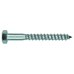 [CP DIN-571] Tornillo con rosca para madera y aglomerado. Cabeza hexagonal. Zincado - [DIN-571] Tornillo con rosca para madera y