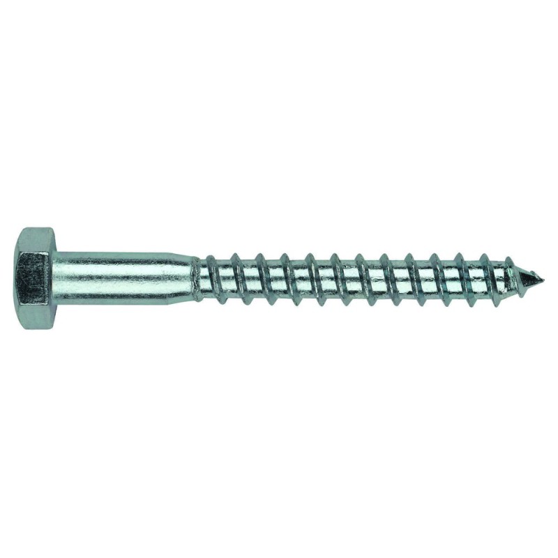 Tornillos De Cabeza Hexagonal M10 / 10mm Para Madera Y Carro - Acero Galvanizado, Varias Longitudes, Pack Individual