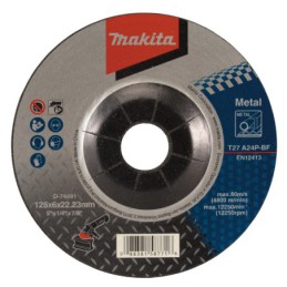 D-74491 Disco desbarbar metal 125x6x22,23mm - Discos abrasivos para metal - MAKITA