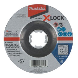 E-00365 Disco de desbarbe metal X-LOCK 115 mm - Discos abrasivos X-Lock - MAKITA