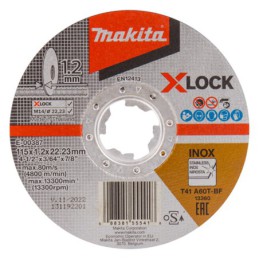 E-00387 Disco de corte fino acero inox. X-LOCK 115 mm - Discos de corte X-Lock - MAKITA