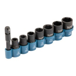 E-12289 Juego de vasos de impacto 1/4"x50mm (12uds) - Accesorios para atornilladores de impacto - MAKITA