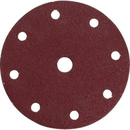 P-31918 Disco de lija perforado con velcro G40 10pcs - Discos abrasivos 150 mm, 9 agujeros, madera y metal - MAKITA