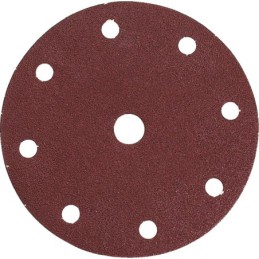 P-31996 Disco de lija perforado con velcro G240 10pcs - Discos abrasivos 150 mm, 9 agujeros, madera y metal - MAKITA