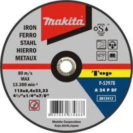 P-52978 Disco de desbarbe 115mm - Discos abrasivos para metal - MAKITA