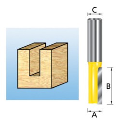 D-10001 Fresa recta un filo 3x8mm - Rectas un filo - MAKITA